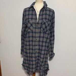 Plaid Long Sleeve Dress